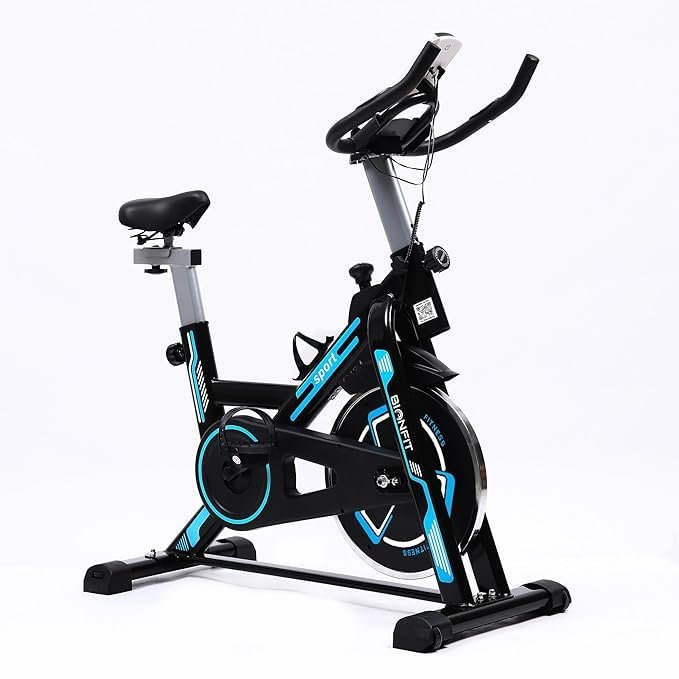 BIONFIT Elite Gym Cycle Machine for Home Fitness | Spin Bike with Digital Display, Max Weight: 100 Kg, Heart Rate Sensor | Upright Exercise Bike for Men Cardio Workout | 2 Years Warranty, DIY