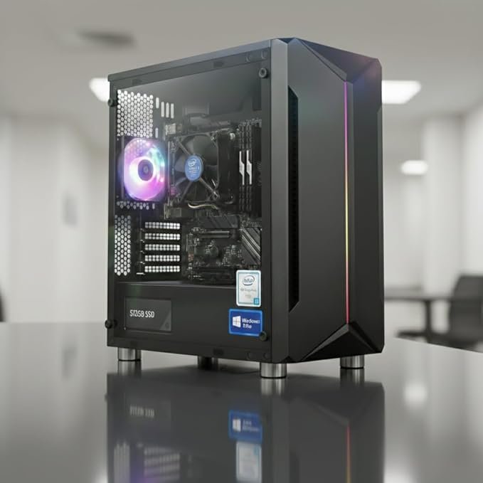 Desktop Computer PC | Core i7 4th Gen | 16GB RAM | 512GB SSD | 5G WiFi 6 + Bluetooth 5.4 | HD Graphics 4600|
