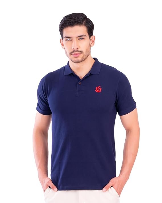 Mens solid cotton Polo