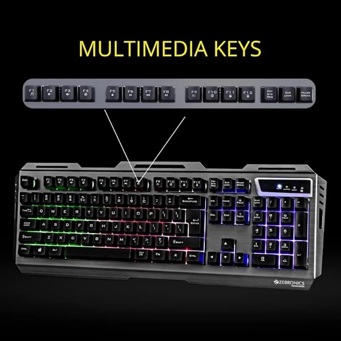 Zebronics Zeb-Transformer Gaming Keyboard and Mouse Combo (USB, Braided Cable)