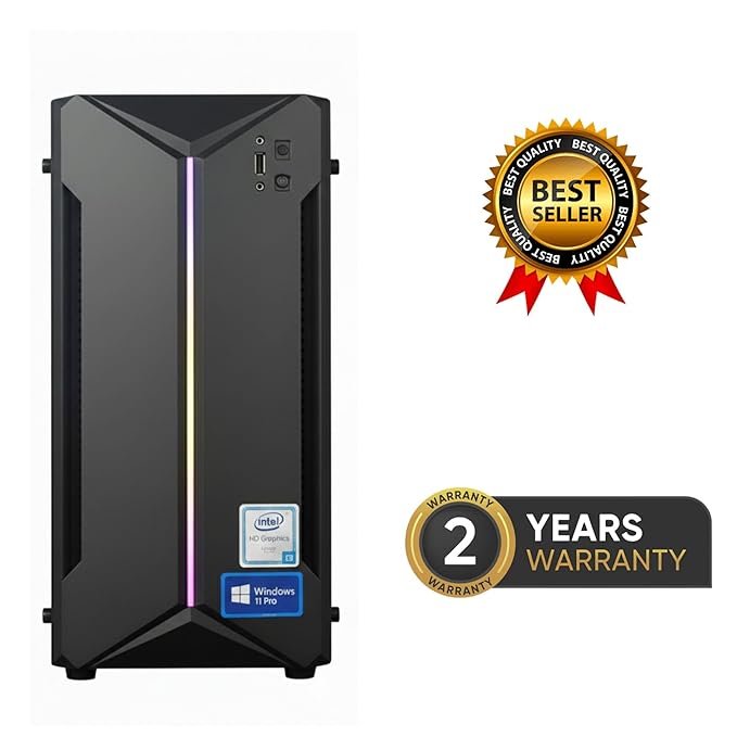 Desktop Computer PC | Core i7 4th Gen | 16GB RAM | 512GB SSD | 5G WiFi 6 + Bluetooth 5.4 | HD Graphics 4600|