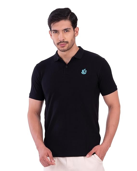 Mens solid cotton Polo