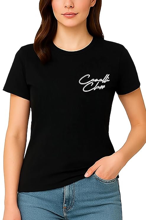 Cavalli Class - Women's Solid Cotton T Shirt | Fit Comfortable | Round Neck | Half Sleeve - Regular Fit
